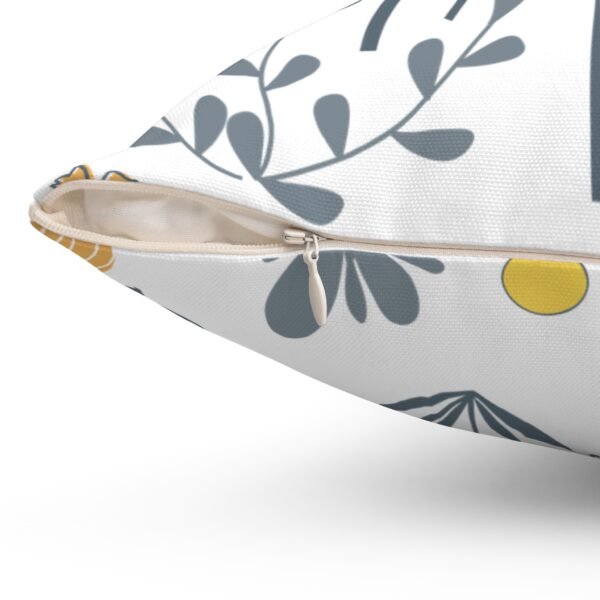 Floral Print Square Pillow | Cozy Decorative Cushion for Home Decor - Image 3