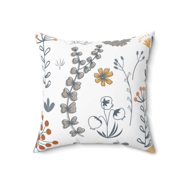 Floral Print Square Pillow | Cozy Decorative Cushion for Home Decor - Image 2